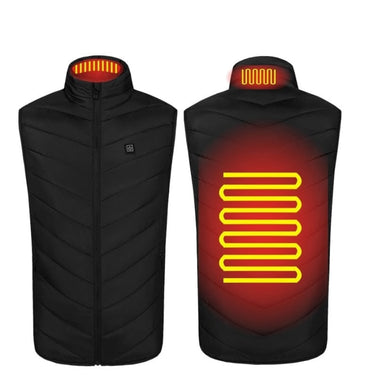 Heated Vest Men's USB Charging Puffer With Stand Collar And Built-In Heating Zones - Image 1