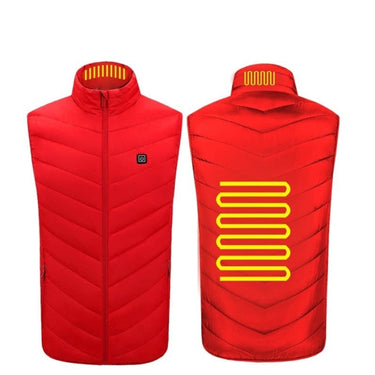 Heated Vest Men's USB Charging Puffer With Stand Collar And Built-In Heating Zones - Image 5
