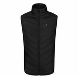 Heated Vest Men's USB Charging Puffer With Stand Collar And Built-In Heating Zones - Image 3
