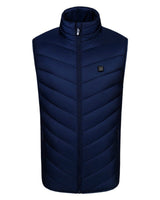 Heated Vest Men's USB Charging Puffer With Stand Collar And Built-In Heating Zones - Image 10