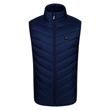 Heated Vest Men's USB Charging Puffer With Stand Collar And Built-In Heating Zones - Image 10