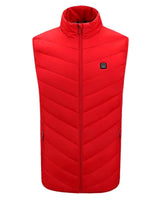 Heated Vest Men's USB Charging Puffer With Stand Collar And Built-In Heating Zones - Image 7