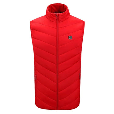 Heated Vest Men's USB Charging Puffer With Stand Collar And Built-In Heating Zones - Image 7