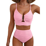 High Waisted Bikini Set Flattering Two-Piece U-Link - Image 15