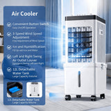 Home Appliances Mobile Air Cooler Tower With Wheels For Cooling And Humidification - Image 5