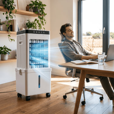 Home Appliances Mobile Air Cooler Tower With Wheels For Cooling And Humidification - Image 3