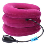 Inflatable Neck Collar With Three-Layer Traction And Hand Pump For Adjustable Support - Image 1