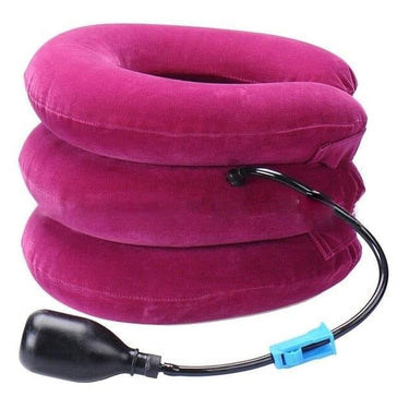 Inflatable Neck Collar With Three-Layer Traction And Hand Pump For Adjustable Support - Image 1