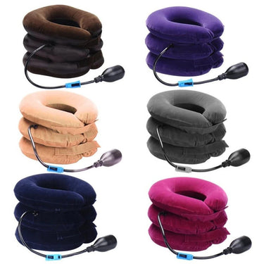Inflatable Neck Collar With Three-Layer Traction And Hand Pump For Adjustable Support - Image 6