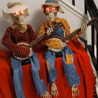 Interactive Halloween Decoration Glowing Skeleton LED Plug In Display Illuminated Decor - Image 4