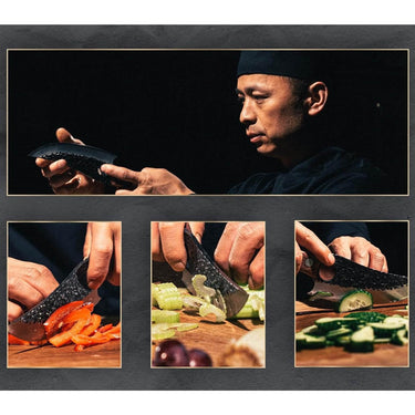 Japanese Chef Knife With Razor-Sharp Steel For Precision Cutting Chopping & Boning Tool Ergonomic Wooden Handle - Image 5