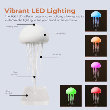 Jellyfish Lamp White Translucent Color Changing Rechargeable Night Light - Image 5