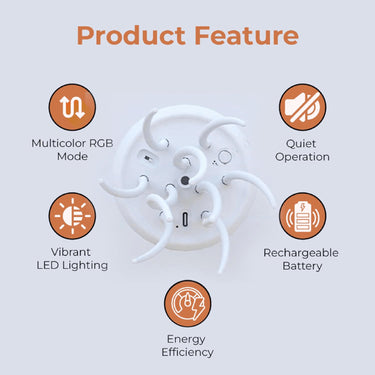 Jellyfish Lamp White Translucent Color Changing Rechargeable Night Light - Image 4