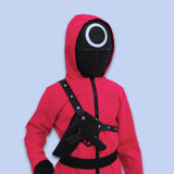 Kids Halloween Costume Kids' Hooded Jumpsuit With Mesh Mask And Gloves Trick-Or-Treat - Image 3