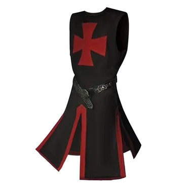 Knights Templar Crusader Cosplay Costume Authentic Tunic & Cape Set Halloween Costume For Adults - Image 12