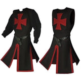 Knights Templar Crusader Cosplay Costume Authentic Tunic & Cape Set Halloween Costume For Adults - Image 25