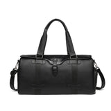 Leather Duffel Bag with Secure Weekender Design and Lace-Up Closure - Image 6