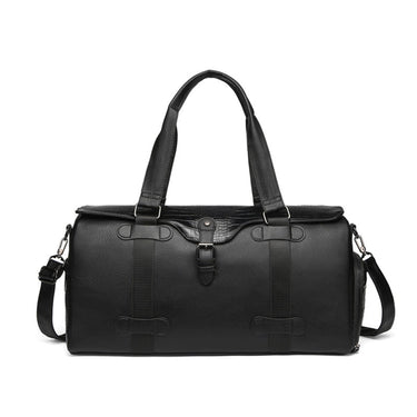 Leather Duffel Bag with Secure Weekender Design and Lace-Up Closure - Image 6