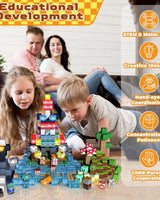 Light Up Magnetic Blocks Blockmaster Light-Up Building With Glowing Patterns Snap Together No Instructions Needed - Image 4