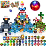 Light Up Magnetic Blocks Blockmaster Light-Up Building With Glowing Patterns Snap Together No Instructions Needed - Image 2
