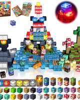 Light Up Magnetic Blocks Blockmaster Light-Up Building With Glowing Patterns Snap Together No Instructions Needed - Image 2