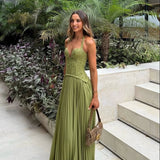 Maxi Dress Dress for Women Pleated Corset Formal Women's Maxi Dress - Image 1