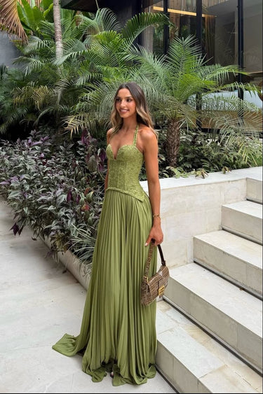 Maxi Dress Dress for Women Pleated Corset Formal Women's Maxi Dress - Image 1