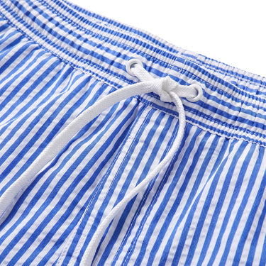 Men's Swim Shorts With Drawstring And Vertical Stripes For Swimming - detail