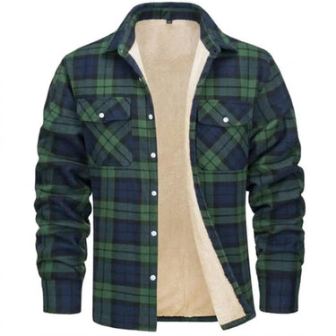 Men's Flannel Shirt Jacket With Cosy Sherpa Fleece Lining - Image 7