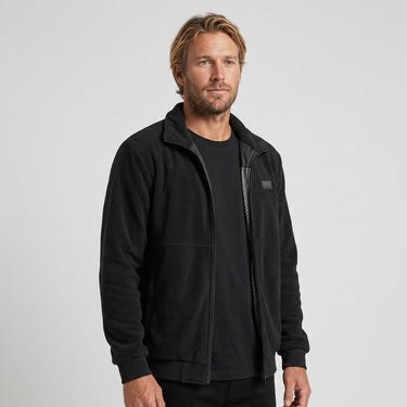 Men's Heated Jacket In Fleece With Stand Collar And Full Zip That Seals In Heat And Blocks Wind - Image 3