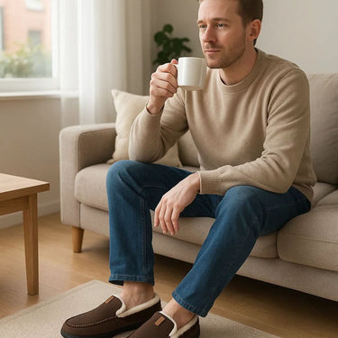 Men's Slip On Shoes with Comfortable Loafer Style and Wool - Image 2