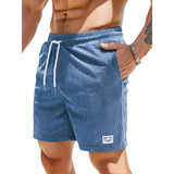 Men's Swim Shorts For Lounging With Elastic Waist And Corduroy - Image 5