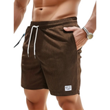 Men's Swim Shorts For Lounging With Elastic Waist And Corduroy - Image 7