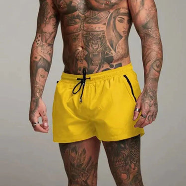 Men's Swim Shorts With Drawstring Waist And Zip Pocket Solid - Image 7