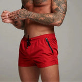 Men's Swim Shorts With Drawstring Waist And Zip Pocket Solid - Image 4