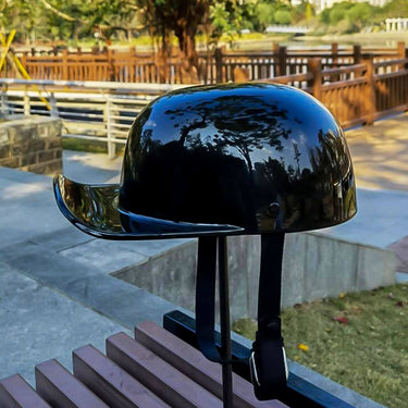 Motorcycle Helmet With Classic Cap Style Dot Approved - Image 8