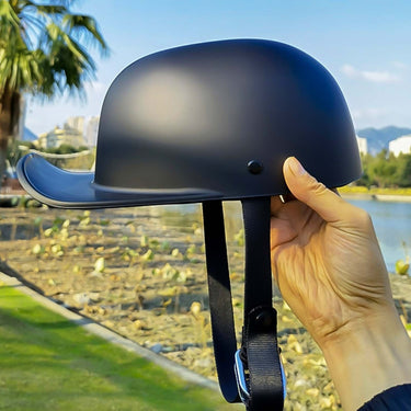 Motorcycle Helmet With Classic Cap Style Dot Approved - Image 9