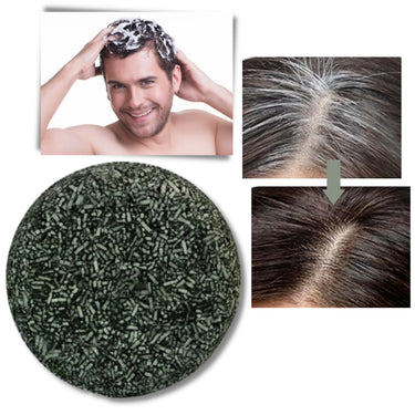Natural Solid Shampoo Bar To Restore Colour To Grey Hair - Image 1