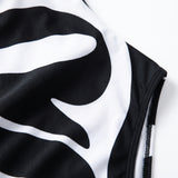 One Piece Swimsuit Flattering Scoop Neck Abstract Print - detail