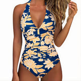 One Piece Swimsuit Flattering Halter V-Neck - Image 26