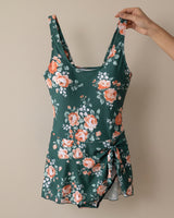 One Piece Swimsuit Flattering Swim Dress - scale
