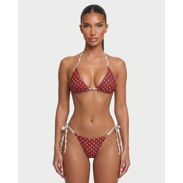 Polka Dot Bikini Set Adjustable Two-Piece String Tie-Side - Image 11