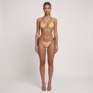 Polka Dot Bikini Set Adjustable Two-Piece String Tie-Side - hero