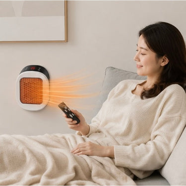 Portable Electric Heater 600w Compact Fast Heating Device With Remote Control For Rapid Ceramic Warmth - Image 11