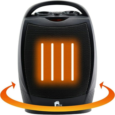 Portable Electric Heater Space Super Quiet Oscillating Fan Thermostat - Image 1