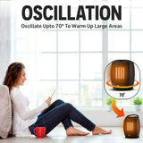 Portable Electric Heater Space Super Quiet Oscillating Fan Thermostat - Image 6