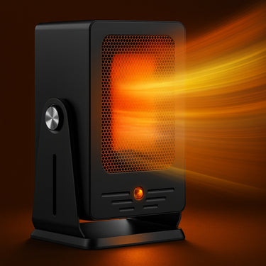 Portable Electric Heater With Ceramic 900w Adjustable Thermostat For Fast Whole Room Heating - Image 1