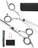 Professional Haircutting Scissors Set With Thinning Shears And Styling Accessories - Image 1