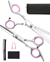 Professional Haircutting Scissors Set With Thinning Shears And Styling Accessories - Image 2