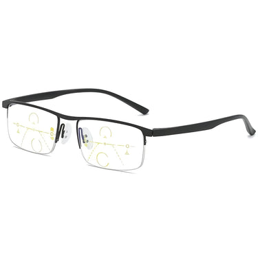 Progressive Reading Glasses Adjustable Half-Rim Rectangular Anti-Glare - Image 6